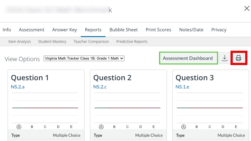 Printing MasteryConnect Item Analysis - Instructure Community