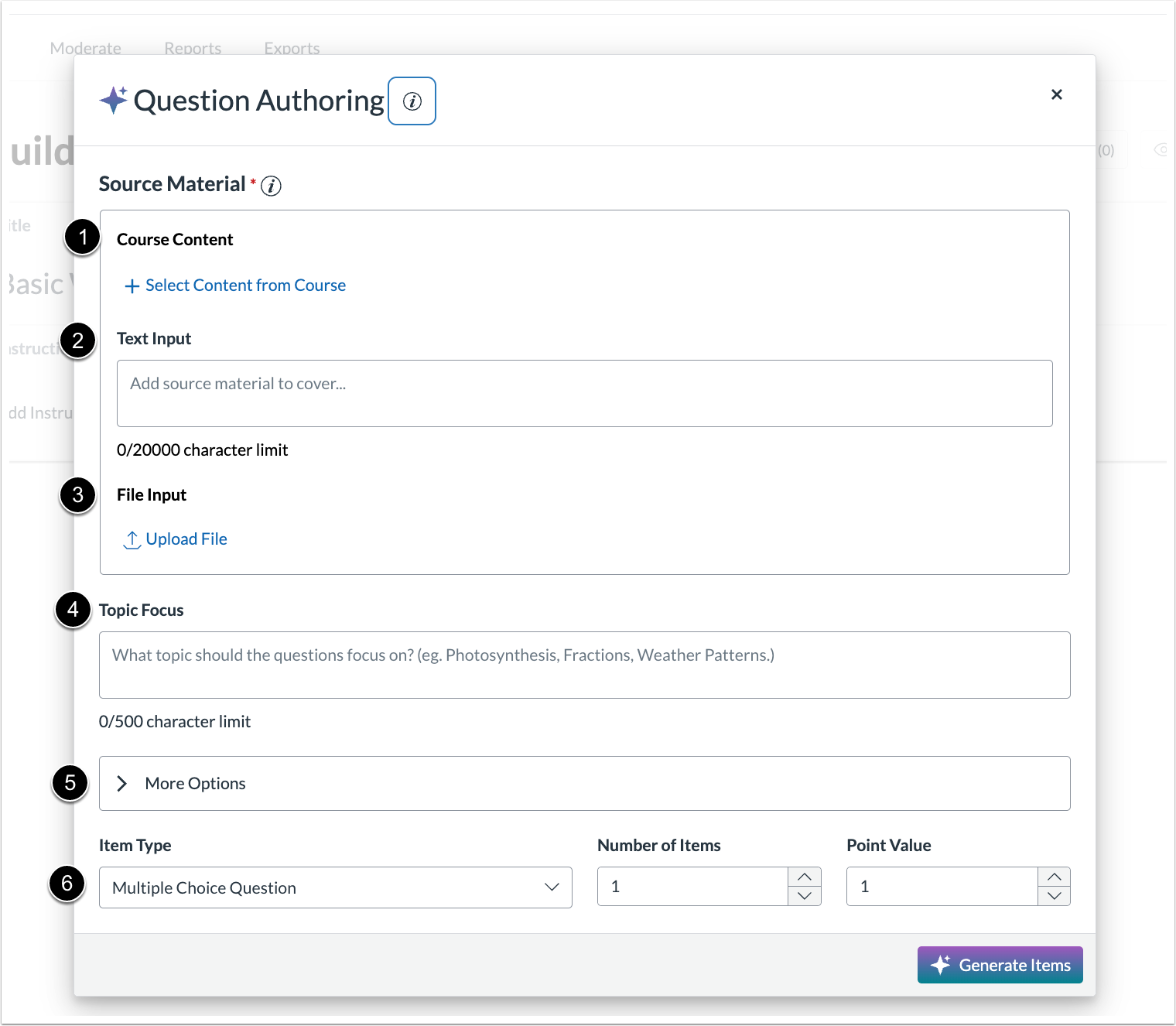 Question Authoring Modal