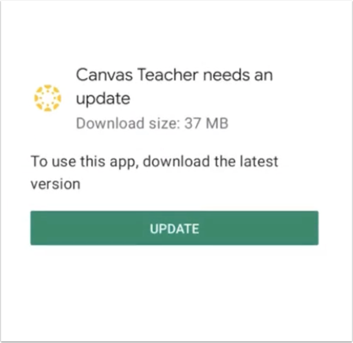 Teacher App Required Update