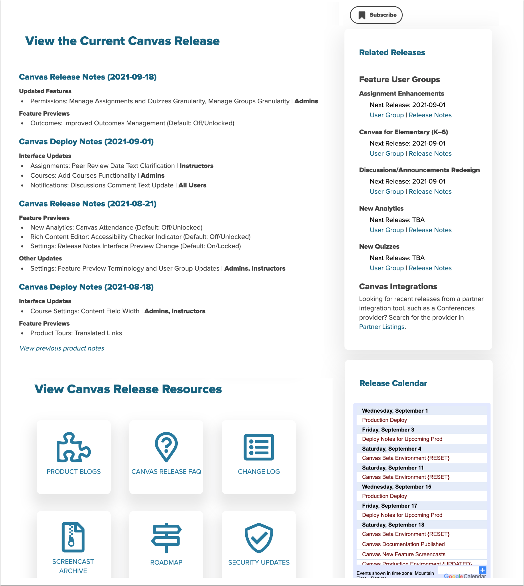 Deploy Notes, Meet the Release Notes—Upcoming Changes to the Canvas ...