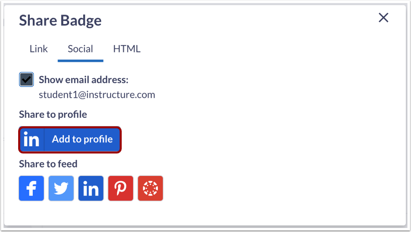 LinkedIn Add to Profile Button