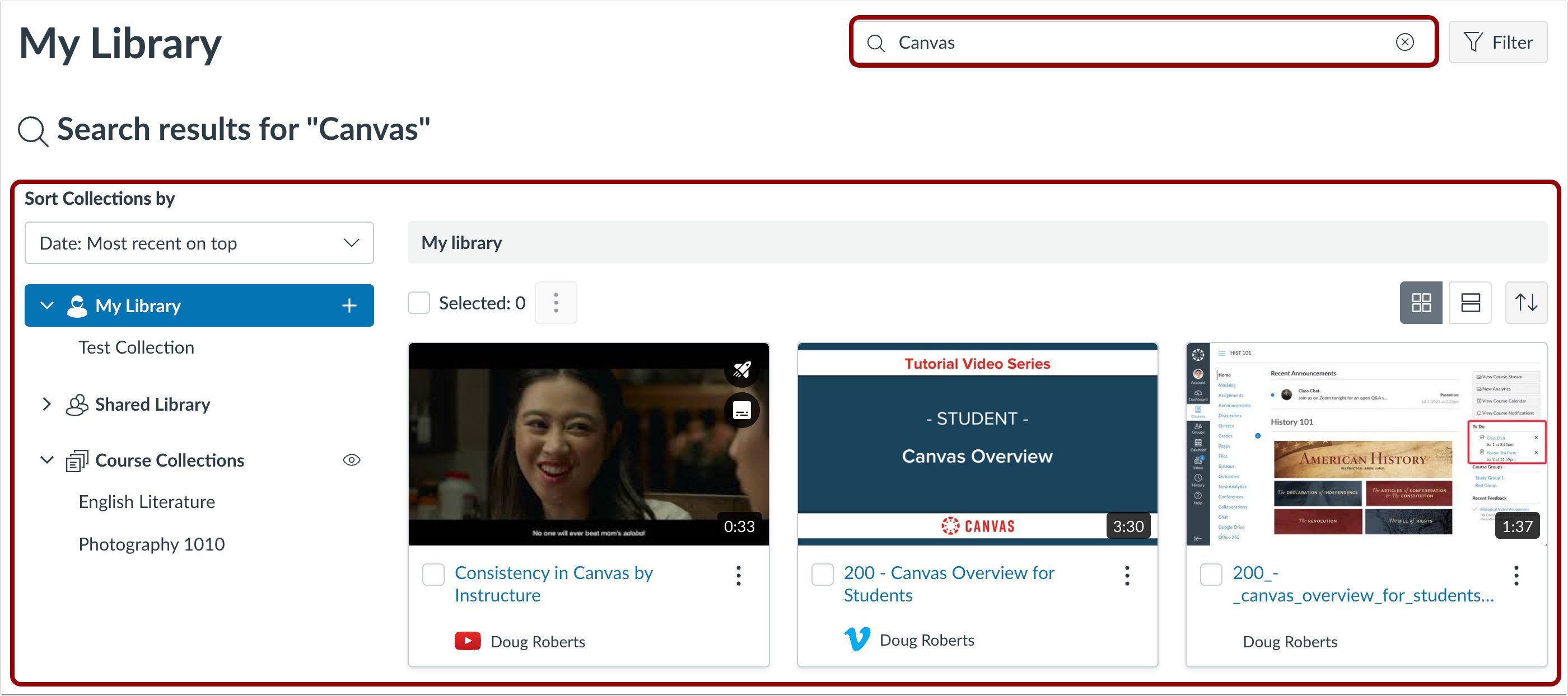 View Improved Search
