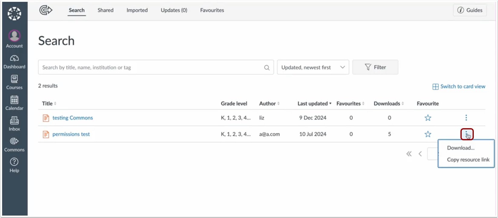 View Quick Actions for Non Owners