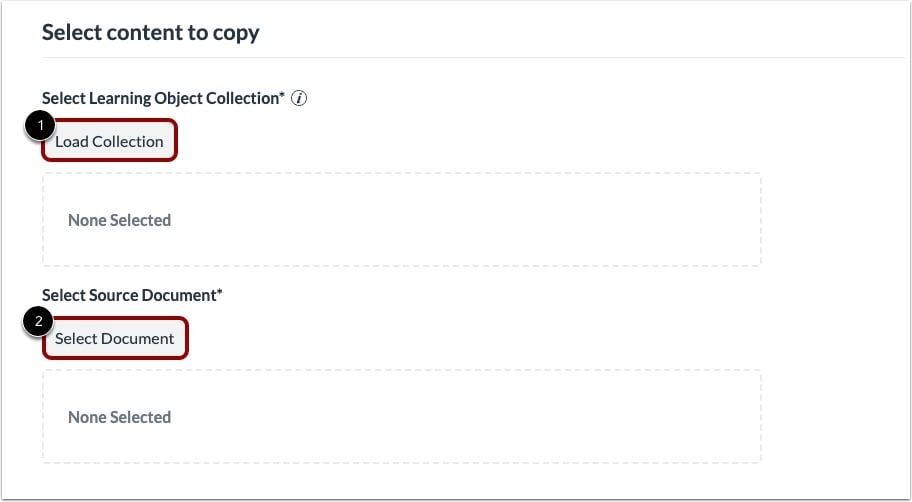 View Content to Batch Copy Options