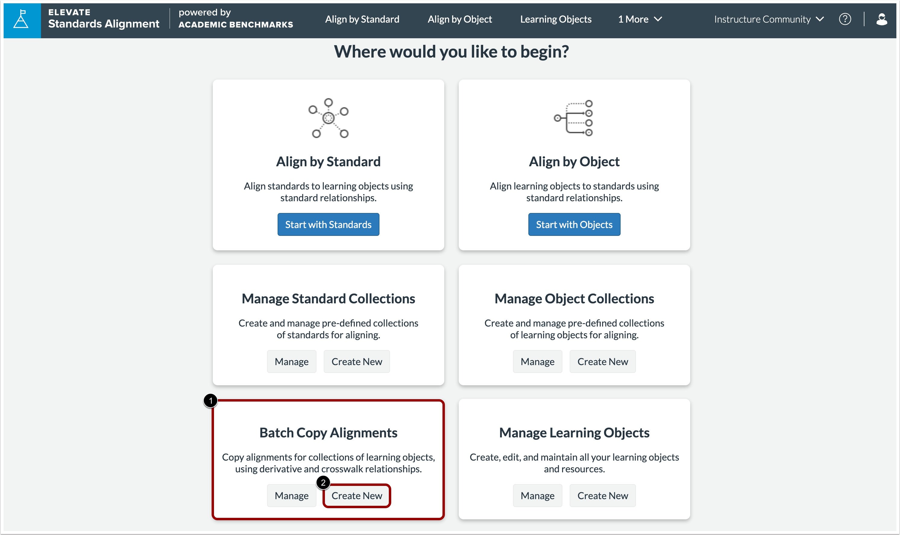 View Create New Batch Copy Alignments