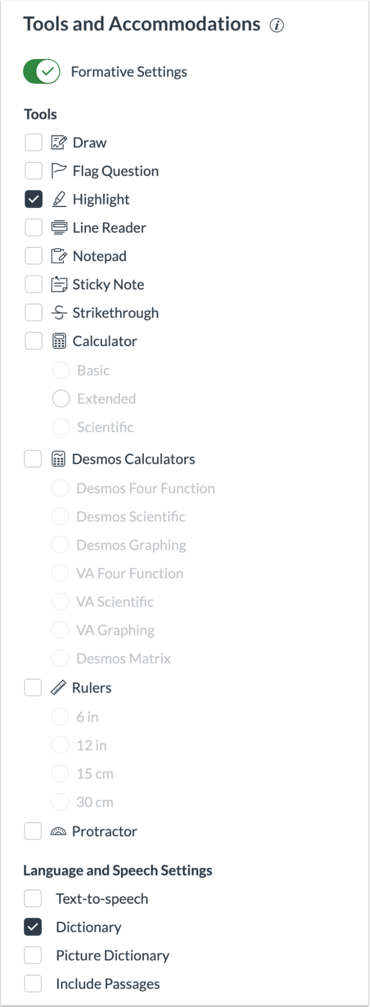 Tools & Accommodations