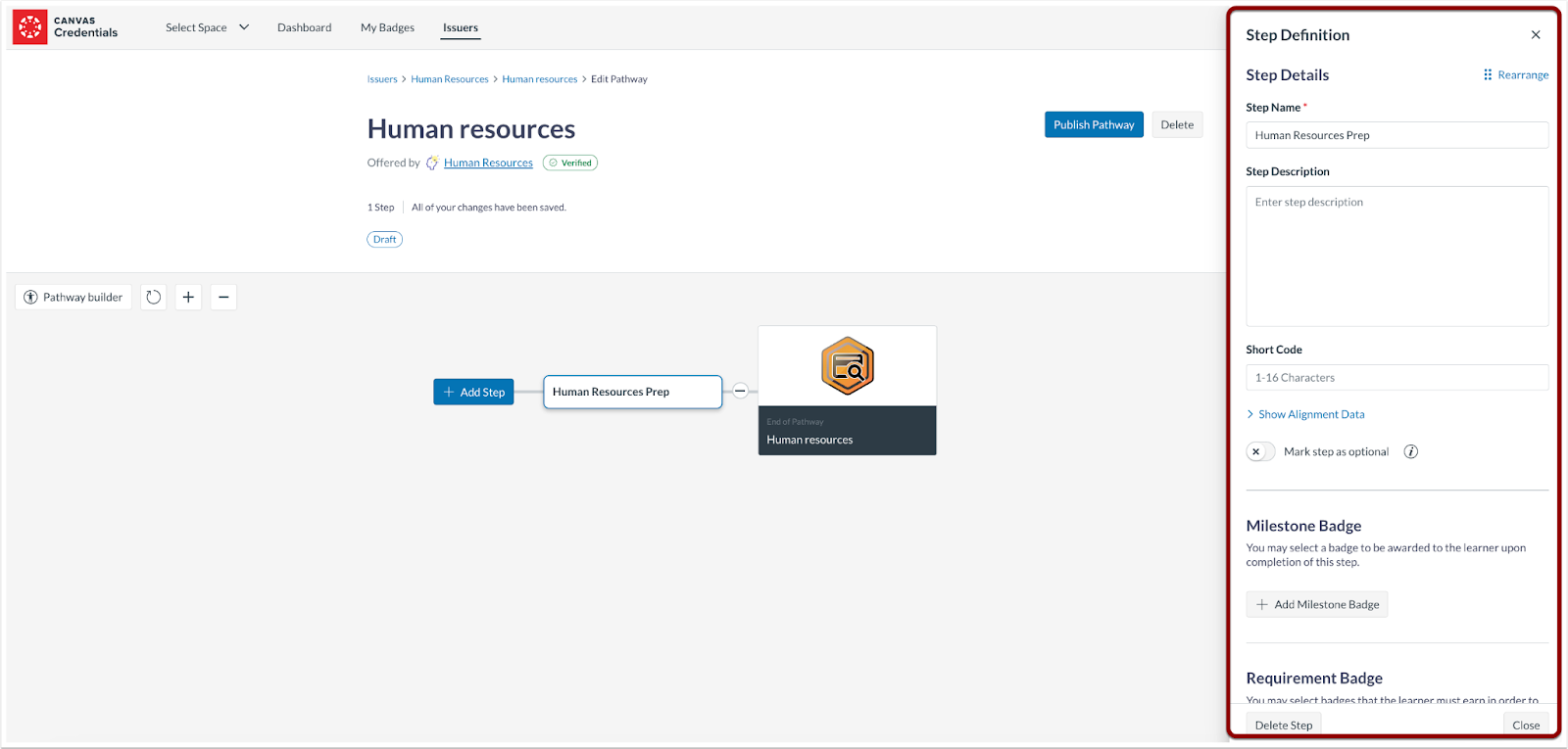 Step Definition Modal