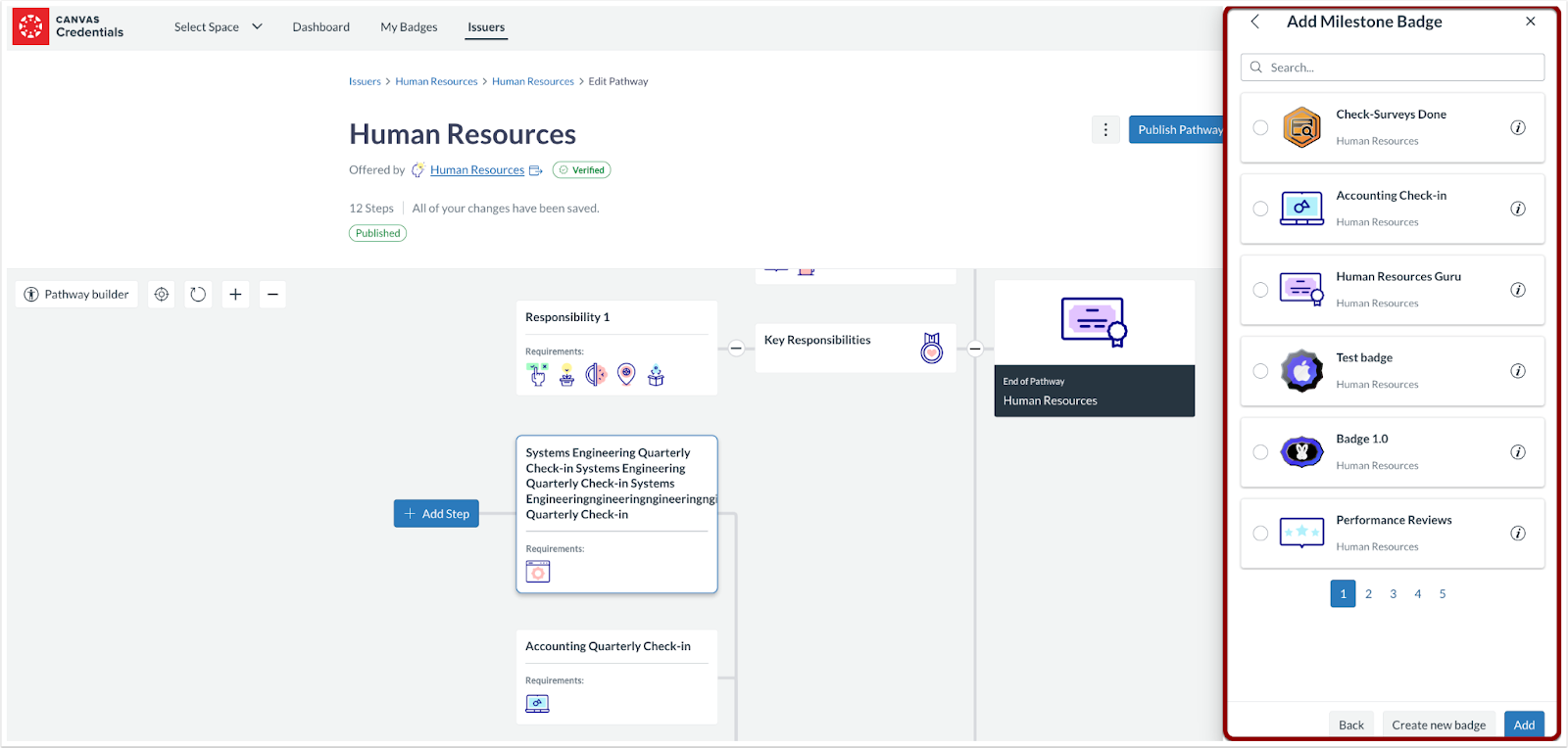 Add Milestone Badge Modal