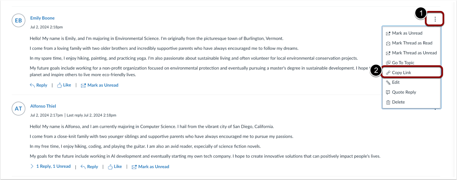 Discussions: Permalink for Discussion Entries