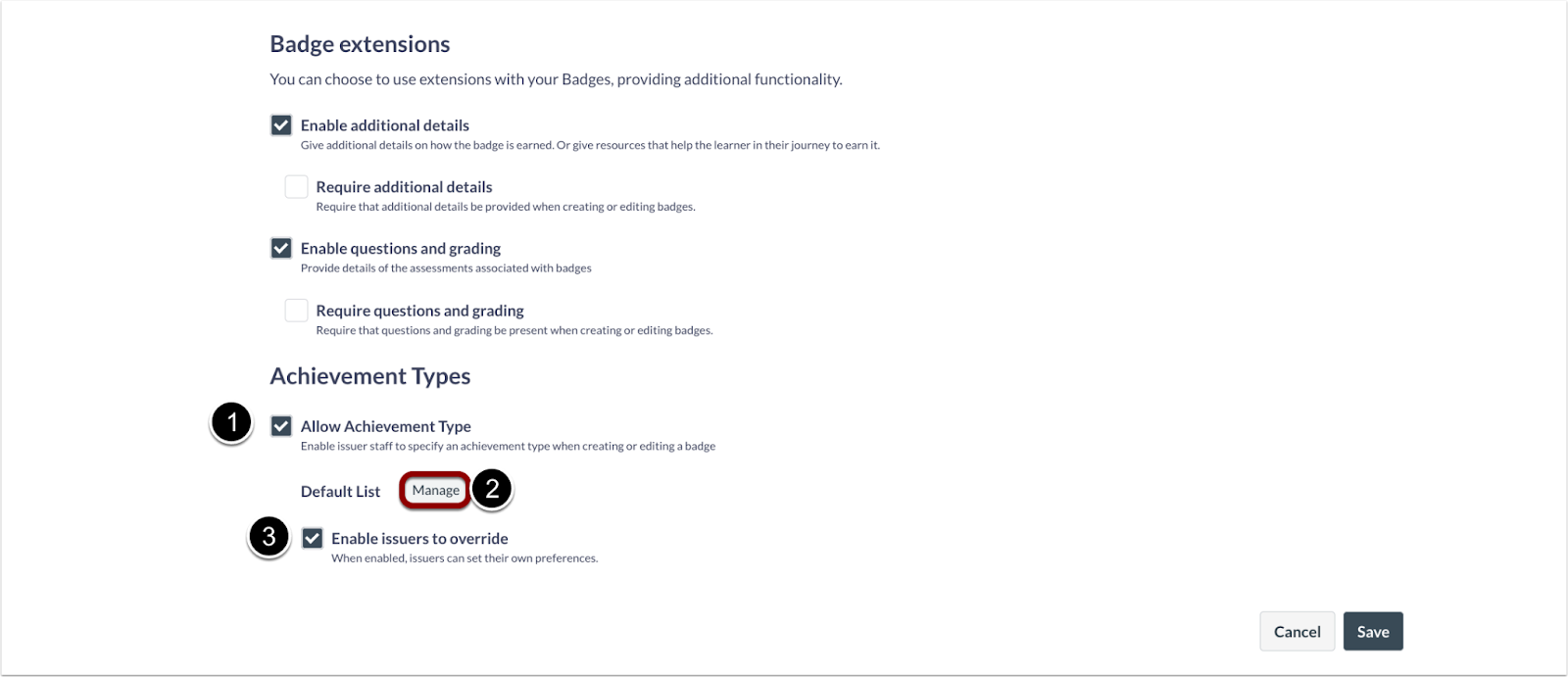 Organization Content Settings