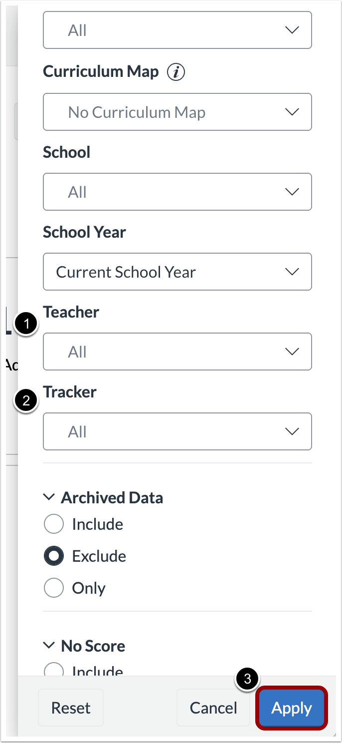 Teacher and Tracker Filters