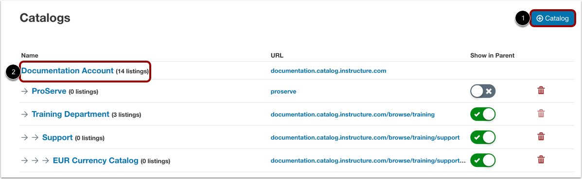 Select or Add Catalog