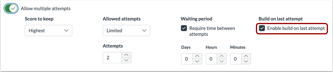 Build on Last Attempt