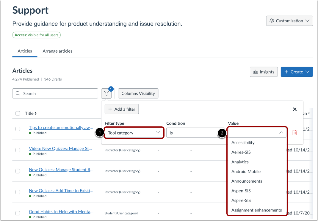 Select Tool Category