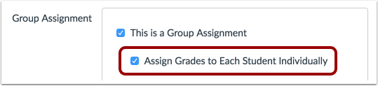 Assign Grades Individually