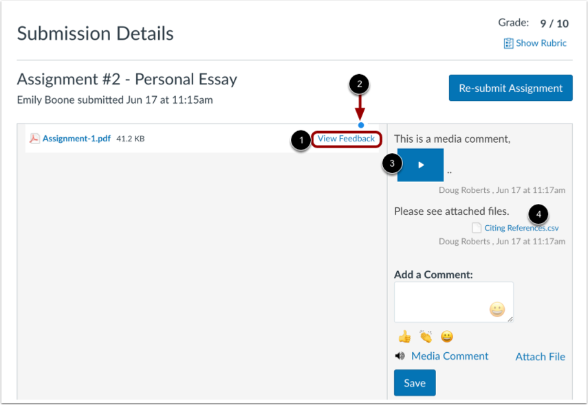 How do I view assignment comments from my instructor? - Instructure ...