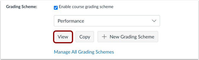 View Grading Scheme