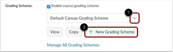 Set Grading Scheme