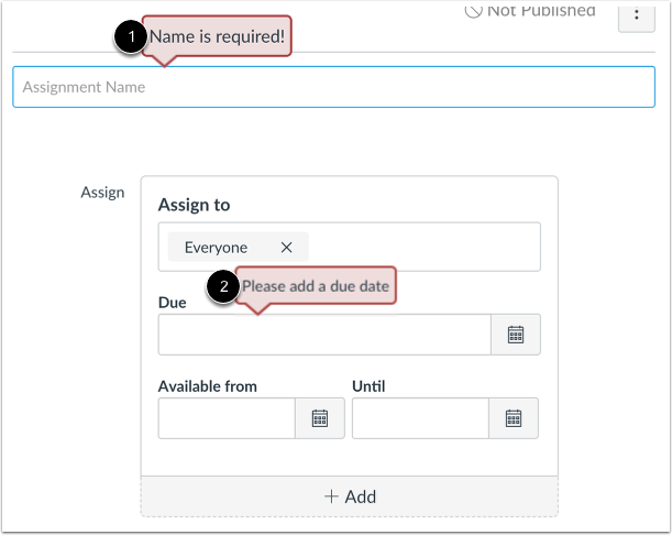 View Assignment Errors
