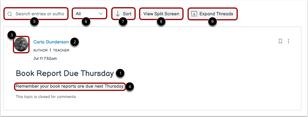 View Subject Announcement Details
