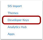 Open Developer Keys