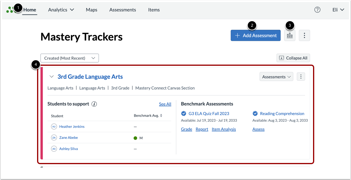 View Trackers Page