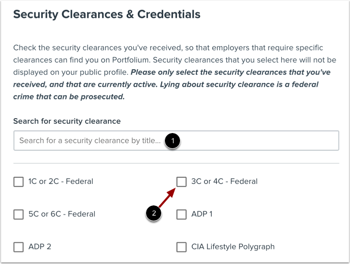 View Security Clearances