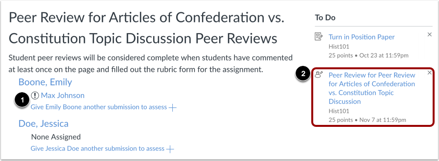 View Peer Review Discussions