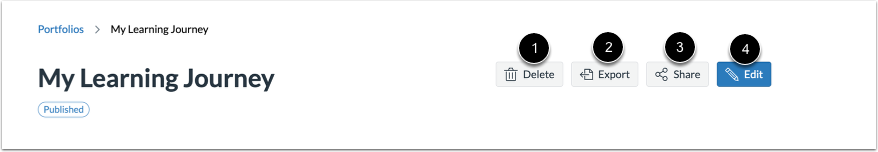 Portfolio Action Buttons