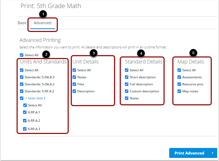 Print Using Advanced Printing