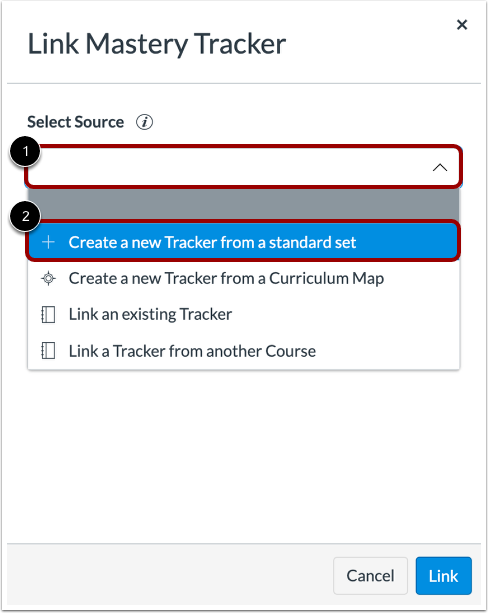 Select Linking Option