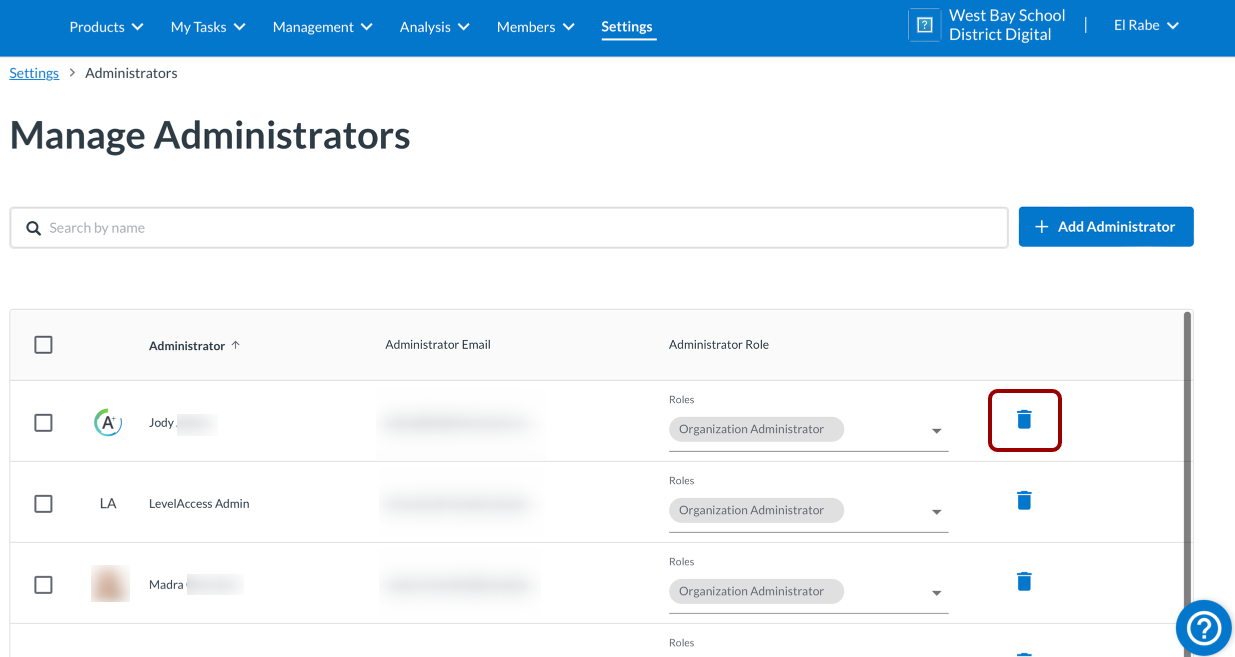 Remove Individual Administrator