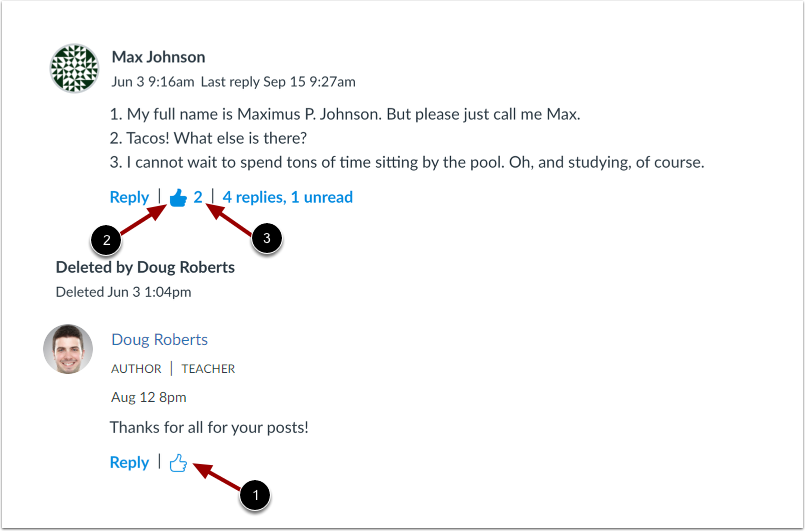 View Liked Discussions
