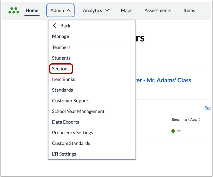 Open Manage Sections