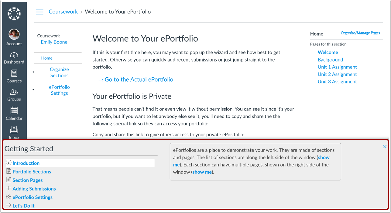 View Getting Started Wizard