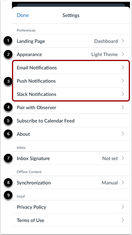 View App Settings