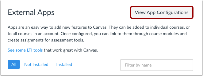View App Configurations
