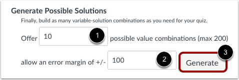 Set Possible Number of Solutions