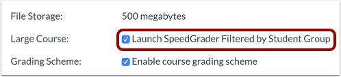 Set SpeedGrader Filter Option