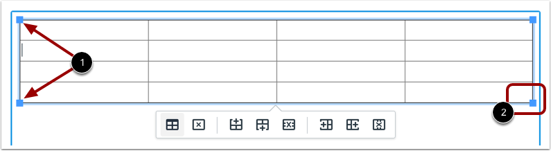 Manually Edit Table size