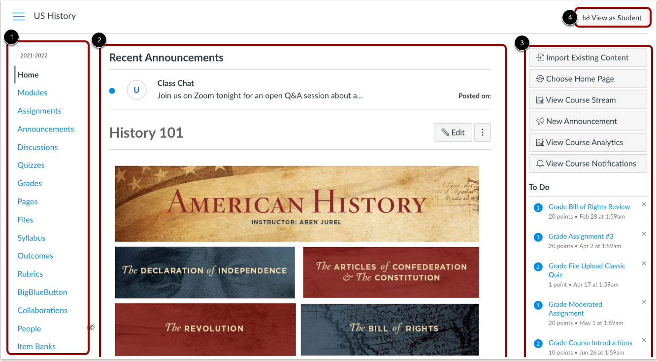 View Course Home Page