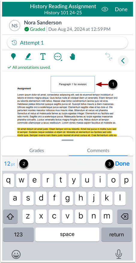 Add Text in Annotation