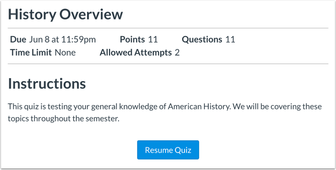 Resume Quiz