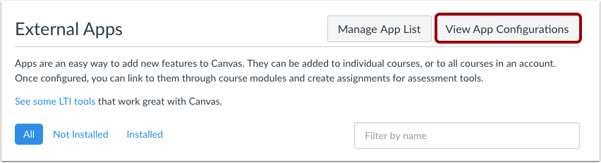 View App Configurations