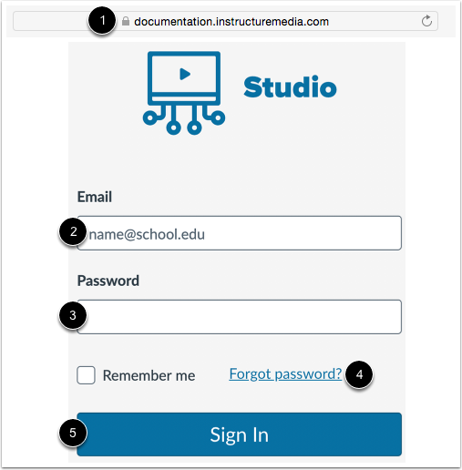 Sign in to Studio Site