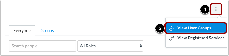View User Groups in Settings