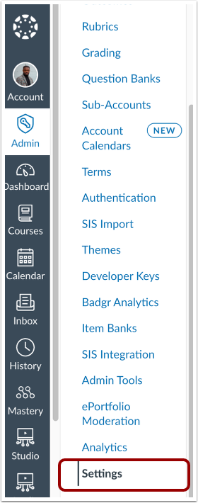 Open Account Settings