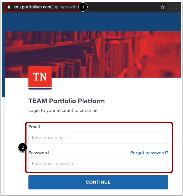 TEAM Portfolio Login | Canvas Platform