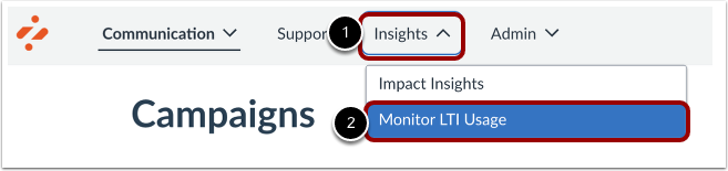 Open Monitor LTI Usage