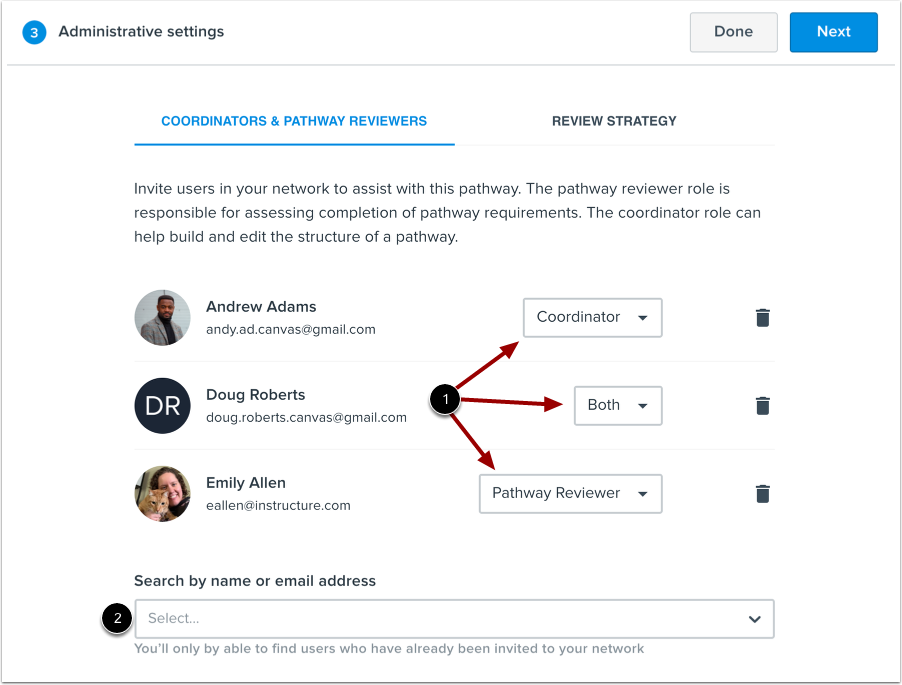 Set Reviewers and Coordinators